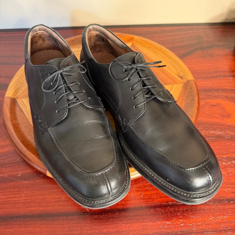 Bostonian Mens Black Leather Split Toe Derby Shoes 28965 Size 9.5 M